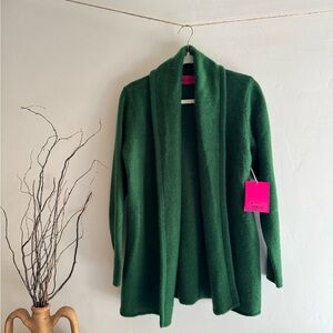 NWT The Elder Statesman Green Cashmere Smoking Jacket